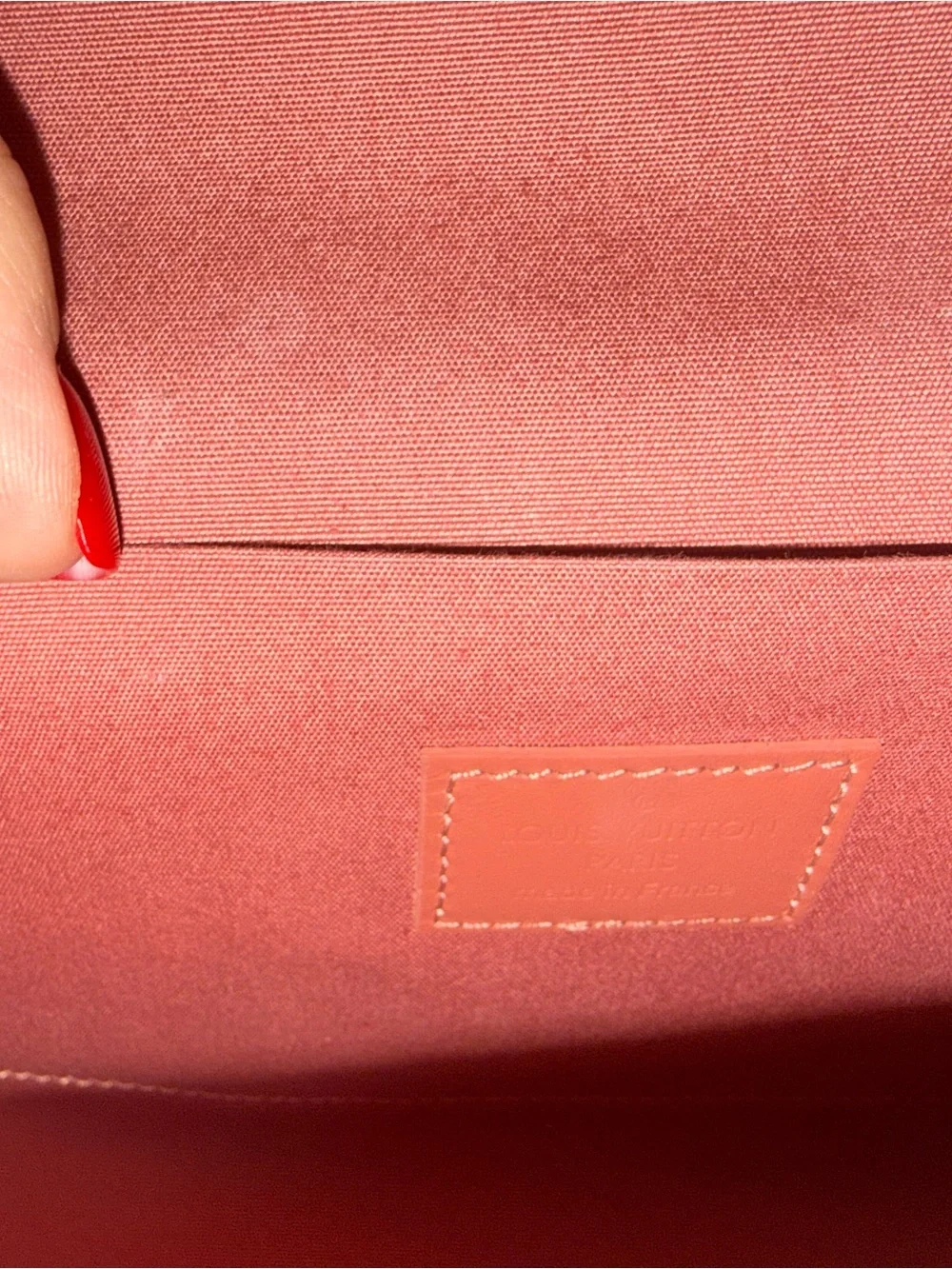 Louis Vuitton Pink Vernis Floral Face Chain Wallet